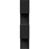 vidaXL Pregrada s knjižno omaro 4-nadst. črna 70x24x129 cm inž. les | Shoptok.si