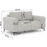 Ropez Svijetlo siva sofa 154 cm Helio – | shoptok.hr