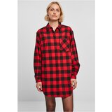 UC Ladies Ladies Oversized Check Flannel Shirt Dress black/red | ePonuda.com