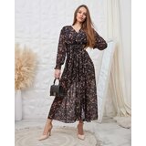 Resti Black patterned women's maxi dress | Shoptok.si