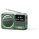 Akai radio prijenosni FM, AM, BT, LCD, USB, punjiva baterija, zeleni APR-300 | shoptok.hr