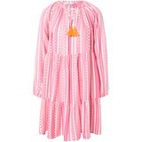 Zwillingsherz Obleka 'Hazel' roza / bela | Shoptok.si