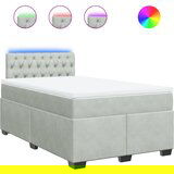 Maison Chic Box spring postelja - Vzmetna postelja z vzmetnico svetlo siva 120x190 cm žamet SL10673, (21901978) | Shoptok.si