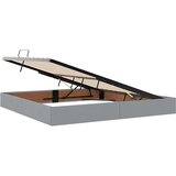  Krevet S LED lampica Svijetlo siva 200 x 200 cm tkanina | shoptok.hr