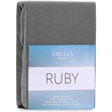 AmeliaHome Plahta s gumom Ruby 80-90x200 cm, siva | shoptok.hr