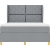  Box Spring Postelja z Blazino Svetlo Siva 140x190 cm Tkanina, (22052537) | Shoptok.si