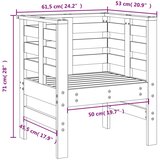  Vrtne stolice 2 kom boja meda 61,5x53x71 cm od masivne borovine | shoptok.hr