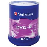 Verbatim medij dvd+r 100PK tortica (43551) Cene