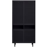 Unique Furniture Crni metalni ormar s kliznim vratima 90x180x40 cm Veep – | shoptok.hr