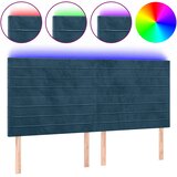  LED uzglavlje tamnoplavo 160x5x118/128 cm baršunasto | shoptok.hr