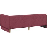  Kutni okvir kreveta Vinska crvena 90 x 200 cm tkanina Slike