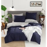 Lessentiel Maison Ranforce posteljina (200x220) Cift Yonlu Dark Blue Grey Cene