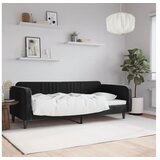 vidaXL Dnevni krevet crni 90 x 200 cm baršunasti | shoptok.hr