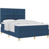  Krevet s podnicama i madracem Plavi 160x200 cm Tkanina | shoptok.hr