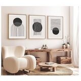 WALLXPERT huhu213 - 50 x 70 Multicolor Decorative Framed MDF Painting (3 Pieces) | ePonuda.com