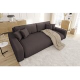 Ropez Smeđa sklopiva/s prostorom za odlaganje sofa od samta 234 cm Sara – | shoptok.hr