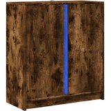  Komoda s LED svjetlima boja dimljenog hrasta 77x34x85 cm drvena | shoptok.hr