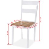  3-dijelni blagovaonski set od MDF-a i drva kaučukovca bijeli | Eponuda.com