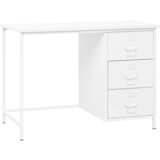 Maison Chic Industrijska Pisalna miza - pisarniška miza - Računalniška miza s predali bela 105x52x75 cm jeklo, (21785501) | Shoptok.si