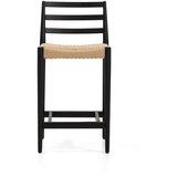 Kave Home Črn/v naravni barvi barski stol iz masivnega hrasta (višina sedeža 65 cm) Analy – | Shoptok.si