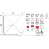Male kuće Drvena vrtna kuća VICTORIA C 400 × 400 cm sa šindrom | shoptok.hr