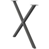 vidaXL noge za jedilno mizo x-oblika 2 kosa antracit 90x(72-73) cm | Shoptok.si