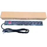 ExeLink Razvodni PDU panel za rack 19 in, sa 9 utičnih mesta, kabl 2m (aluminijum)