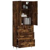  Visoka komoda dimljeni hrast 69 5x34x180 cm konstruiranog drva | shoptok.hr