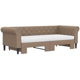 Dnevni krevet na razvlačenje cappuccino 90x200 cm umjetna koža | shoptok.hr