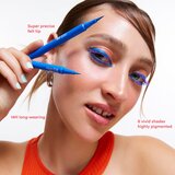 3INA The Color Pen Eyeliner Mini črtalo za oči v obliki flomastra odtenek 850 - Blue 0,6 ml | Shoptok.si