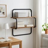  Zidna polica s 2 razine Staro drvo 40 x 24,5 x 61 cm Cijene