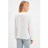 Trendyol White Collar Detailed Semi Transparent Shirt | shoptok.hr