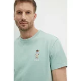 Polo Ralph Lauren Bombažna kratka majica moška, zelena barva, 710941870