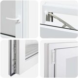  Okno za klet RISOR 50 x 50 cm PVC in steklo Bela, (5000215258) | Shoptok.si