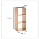 Five stalak sa 3 police 34,5x32x100,5cm drvo natural ( 138907 ) Cene