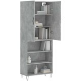 Visoka komoda siva betona 69 5x34x180 cm od konstruiranog drva | shoptok.hr