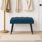  Klupa s gumbastim tkanjem Plava 60 x 40 x 45 cm Baršun | shoptok.hr