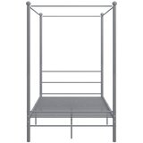  Okvir za krevet s nadstrešnicom sivi metalni 120 x 200 cm | shoptok.hr