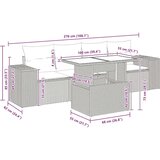 vidaXL 5-dijelna vrtna garnitura s jastucima crna | shoptok.hr