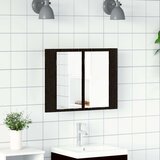  LED ogledalo za kupaonicu crni ormar od hrastovine 60x12x45 cm drvo | shoptok.hr