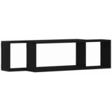 Police na zidu s policom Zidne 2 pcs Crni hrast 80 x 15 x 26 cm | shoptok.hr