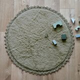 Nattiot Zeleni periv/ručno rađen pamučan okrugao tepih ø 110 cm Perla Olive – | shoptok.hr