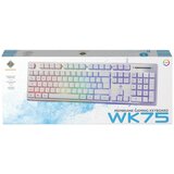 DELTACO GAMING Tipkovnica, 105 tipk, UK razpored, membranski stikali, BELA/RGB Slike