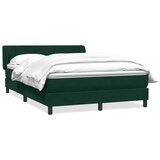 Box Spring krevet s madracem tamno zeleni 160x220 cm baršun | shoptok.hr