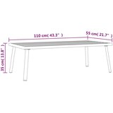 vidaXL Vrtni stolić za kavu antracit 110 x 55 x 35 cm čelični | shoptok.hr