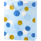 GIFT Bag Dot Pattern Gold Pastel 32 × 26 × 10 cm | Shoptok.si