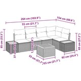  Set od 6 komada vrtnih kauča s jastučićima crni poli ratan akacija | shoptok.hr