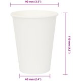  Papirnate šalice za kavu 1000 kom 12 oz 300 ml bijele | shoptok.hr