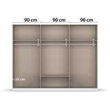 Boxxx OMARA ZA OBLAČILA, bela, hrast artisan | Shoptok.si