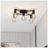 Eglo plafonjera Speke, 5 x E27, crna, 41,5 cm, 43721 | shoptok.hr
